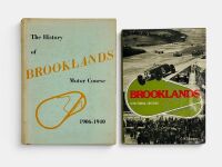 BROOKLANDS: A pair of hardcover books relating to the circuit