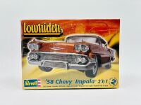 MODEL KIT: A 1:25 scale 1958 Chevrolet Impala model kit by Revell, unopened packaging [Location: Sydney]