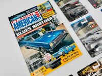 MUSCLE CARS: Nine 1:64 scale Hot Wheels models together with an issue of 'Classic American' magazine and a photo of an AC Cobra [Location: Sydney] - 6