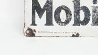 MOBIL: An original enamel Mobiloil Gargoyle Authorized Service sign, measures 27.5cm high, 34.5cm wide - 2