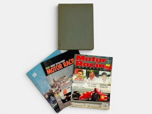 THE BOOK OF AUSTRALIAN MOTOR RACING: A hardcover book by W. P. Tuckey together with three periodicals