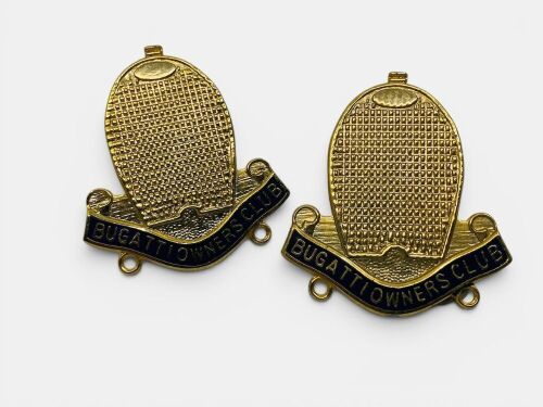 BUGATTI: A pair of Bugatti Owners Club badges