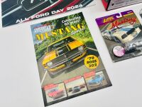 FORD MUSTANG: A group of Mustang items including a 1:26 scale GT350R by Gear Maxx, a 1:43 scale GT Convertible, a 1:68 scale Cobra II Racer and an issue of Classic American Magazine [Location: Sydney] - 5