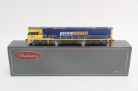 NR CLASS: An Austrains HO Scale model of an NR Class NR8 freight train in Pacific National livery, within box