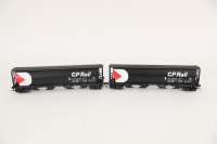 GRAIN HOPPERS: Two Bachmann Silver Series HO Scale Canadian Pacific grain hoppers - 2