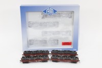 WAGONS: A set of four HO Scale L Bogie Transport Wagons with Bogie Load, in State Rail Authority livery, by Auscision Models, with box