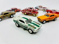 DRAG CARS: Eight 1:64 scale unboxed models by Johnny Lightning, Jada and Hot Wheels [Location: Sydney] - 2