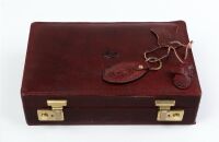 A leather storage box designed to hold ten watches, by Ceancarel