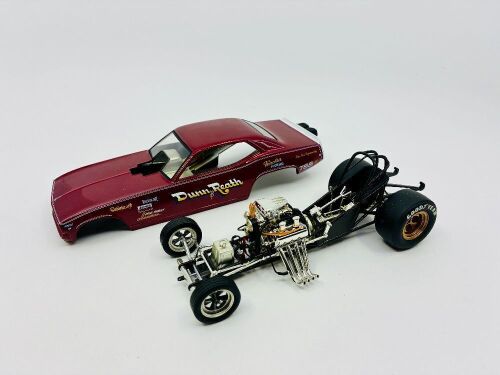 274 · PLYMOUTH BARRACUDA: A 1:24 scale Plymouth Barracuda 'Dunn & Reath' funny car by by 1320 Inc [Location: Sydney]