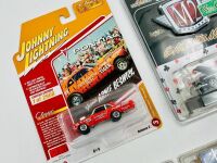 DRAG CARS: Five 1:64 scale models Johnny Lightning, M2 Machines, Muscle Machines and Big Time Muscle/Jada [Location: Sydney] - 5