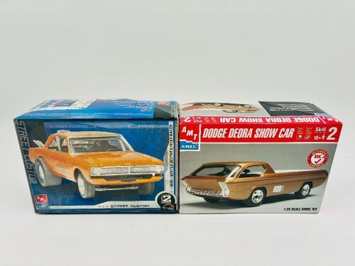 269 · MODEL KITS: Two AMT 1:25 scale model kits including a Hemi Hunter Mopar Street racer and a Dodge Deora Show Car [Location: Sydney]