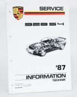 PORSCHE: An original 928S4 service information book from 1987