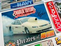 DRAG RACING: Ten flyers signed by various American drag racing drivers plus four unsigned flyers [Location: Sydney] - 6