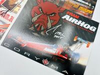 DRAG RACING: Ten flyers signed by various American drag racing drivers plus four unsigned flyers [Location: Sydney] - 11