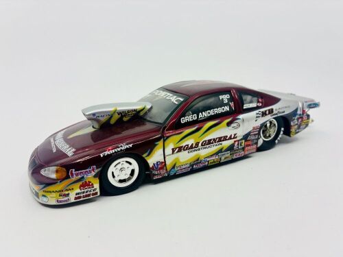 279 · PONTIAC: A 1:24 scale model by Racing Champions of Greg Anderson's 2003 General Construction Pontiac Grand Am Pro Stock Car [Location: Sydney]