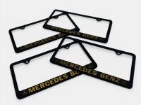 MERCEDES-BENZ: Two pairs of metal Mercedes-Benz branded licence plate surrounds