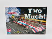 MODEL KIT: An AMT 1:25 scale twin engine dragster 'Two Much!' model kit [Location: Sydney]