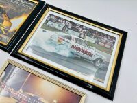 DRAG RACING: Five drag racing photos including three framed items [Location: Sydney] - 2