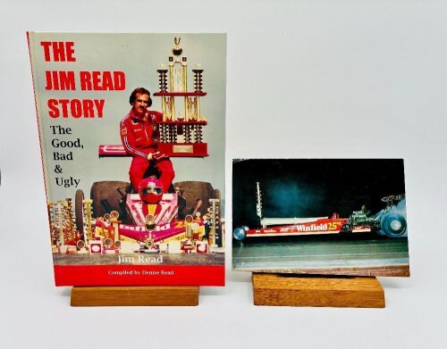 JIM READ: A hardcover biography, 'The Jim Read Story: The Good, Bad & Ugly' compiled by Denise Read together with a mounted photo [Location: Sydney]