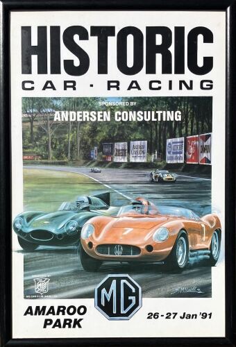 640 · AMAROO PARK: A framed poster of the 1991 Historic Car Racing meet, 46cm x 68cm