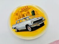 HOLDEN: Two ceramic plates featuring the FE and EJ models [Location: Sydney] - 2