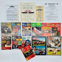 AMERICAN MOTORSPORT: Ten issues of 'Auto Racing Digest', together with two issues of Racing Pictorial and some early Nascar documents [Location: Sydney]