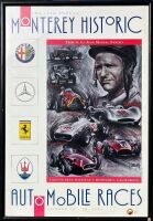 MONTEREY HISTORIC: A group of four posters for the Monterey Historic Races held at Laguna Seca, two mounted on board, two framed and glazed, various sizes. - 7