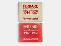 FERRARI: A pair of softcover books by Richard F. Merritt