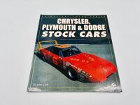 DODGE DAYTONA: Two 1:43 scale models of the Dodge Daytona by Universal Hobbies with display cases, together with a softcover book 'Chrysler, Plymouth & Dodge Stock Cars' by Dr. John Craft [Location: Sydney] - 8