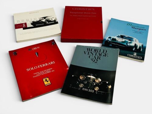 142 · FERRARI: A group of five miscellaneous auction catalogues from Orion, Christie's and Brooks
