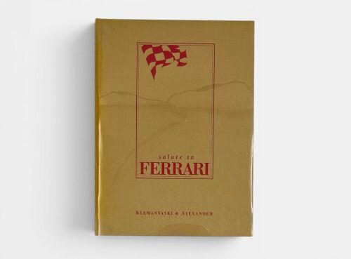 107 · SALUTE TO FERRARI: A hardcover book by Louis Klementaski and Jesse Alexander