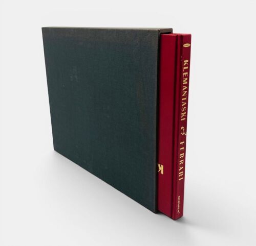 KLEMENTASKI & FERRARI: A limited edition leather bound slipcased hardcover book by Louis Klementaski, signed by the author