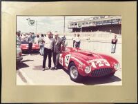 FERRARI: A pair of framed colour photos of the 375 Plus '0392 AM' being raced at Monterey, one with broken glass, 87cm x 64cm and 96cm x 74cm - 3