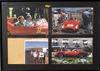 FERRARI: A pair of framed colour photographs of the 196S Dino '0776' formerly owned by Kerry Manolas, one 46cm x 31cm the other 70cm x 50cm