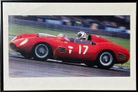 FERRARI: A pair of framed colour photographs of the 196S Dino '0776' formerly owned by Kerry Manolas, one 46cm x 31cm the other 70cm x 50cm - 3