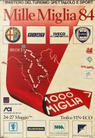 MILLE MIGLIA: A poster from the 1984 edition mounted on board, 67cm x 97cm