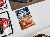 BILL ELLIOTT: Three Bill Elliott novelty licence plates together with a photo, a keyring and softcover book 'Ford, Lincoln & Mercury Stock Cars' by Dr. John Craft [Location: Sydney] - 5