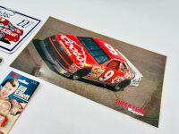 BILL ELLIOTT: Three Bill Elliott novelty licence plates together with a photo, a keyring and softcover book 'Ford, Lincoln & Mercury Stock Cars' by Dr. John Craft [Location: Sydney] - 6