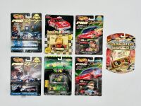 NASCAR: Seven 1:64 scale Nascar models from the 1990s and early 2000's by Racing Champions and Hot Wheels, all in original packaging [Location: Sydney]