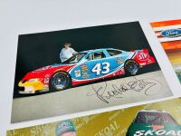 NASCAR: Three signed flyers including one by Richard Petty together with four event programmes and one badge [Location: Sydney] - 2