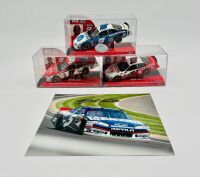 KASEY KAHNE: Three 1:32 scale Nascar slot cars by SCX including one signed model together with a signed photograph [Location: Sydney]