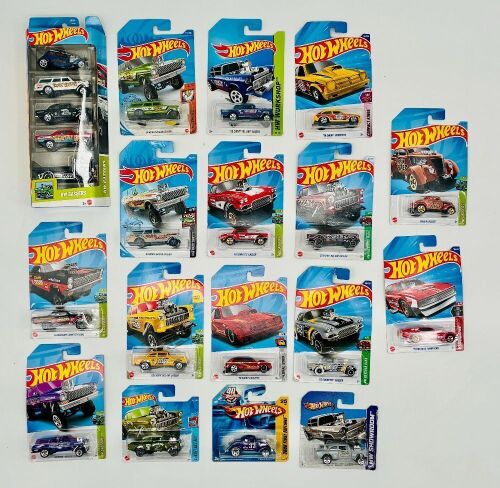 283a · HOT WHEELS: A group of 21 1:64 scale Hot Wheels drag car models [Location: Sydney]
