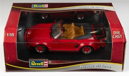 37 · PORSCHE: A Revell 1:18 scale Porsche 911 turbo model, product number 8660