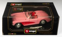 CHEVROLET: A Bburago 1:18 scale 1957 Chevrolet Corvette model, product model number 3024