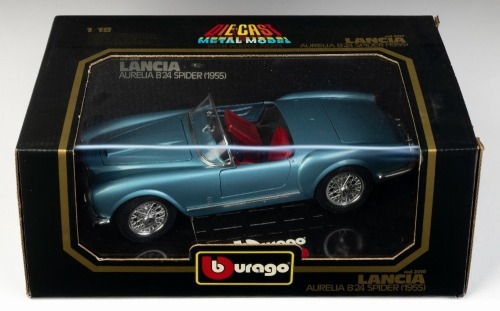 LANCIA: A Bburago 1:18 scale 1955 Lancia Aurelia B24 spider model, model number 3010