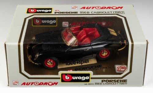 PORSCHE: A Bburago 1:18 scale 1961 Porsche 356B cabriolet model, in special Autodrom packaging, model number 3031 D