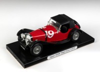 JAGUAR: A 1:18 scale Bburago 1937 Jaguar SS100 Targa Florio, red #19 - 2