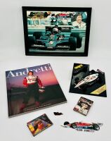 MARIO ANDRETTI: A group of items showcasing Mario Andretti's Indy Car career [Location: Sydney]