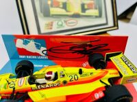 TONY STEWART: A 1:43 scale model Lola 95 by Minichamps signed by Tony Stewart with a framed picture [Location: Sydney] - 3