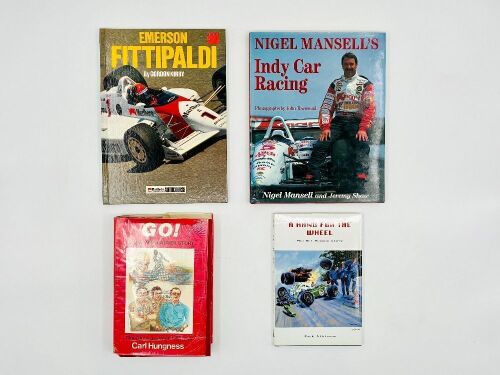 INDY CAR: Four hardcover books featuring Indy Car drivers [Location: Sydney]